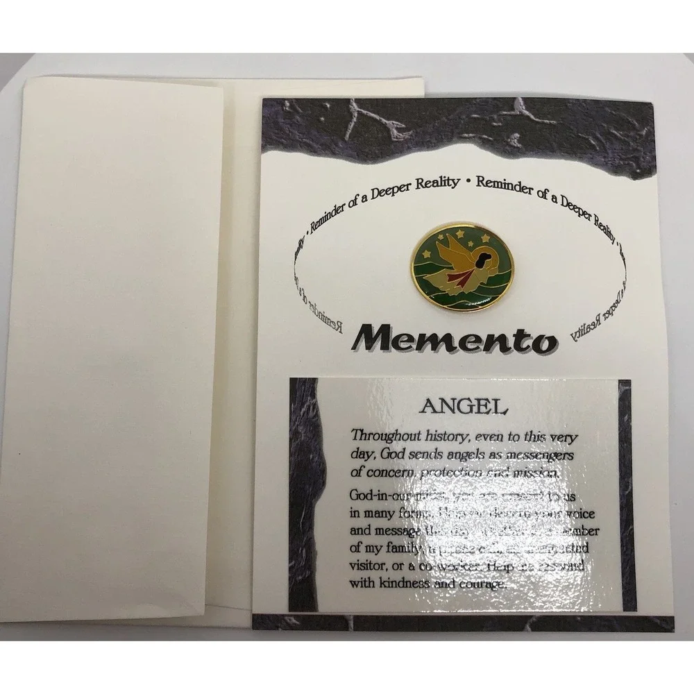 Angel Pin‎ Lapel Brooch With Card Reminder Of Deeper Reality 1